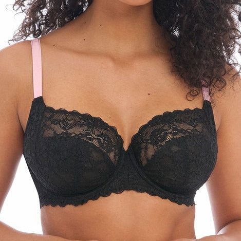 FREYA OFFBEAT UW SIDE SUPPORT BRA BLACK