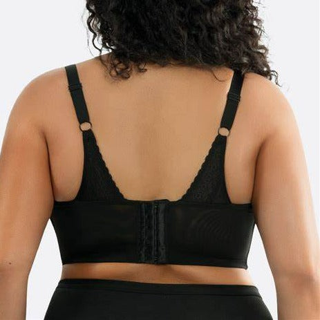 PARFAIT MIA DOT WIRE-FREE PADDED MESH BRALETTE BLACK