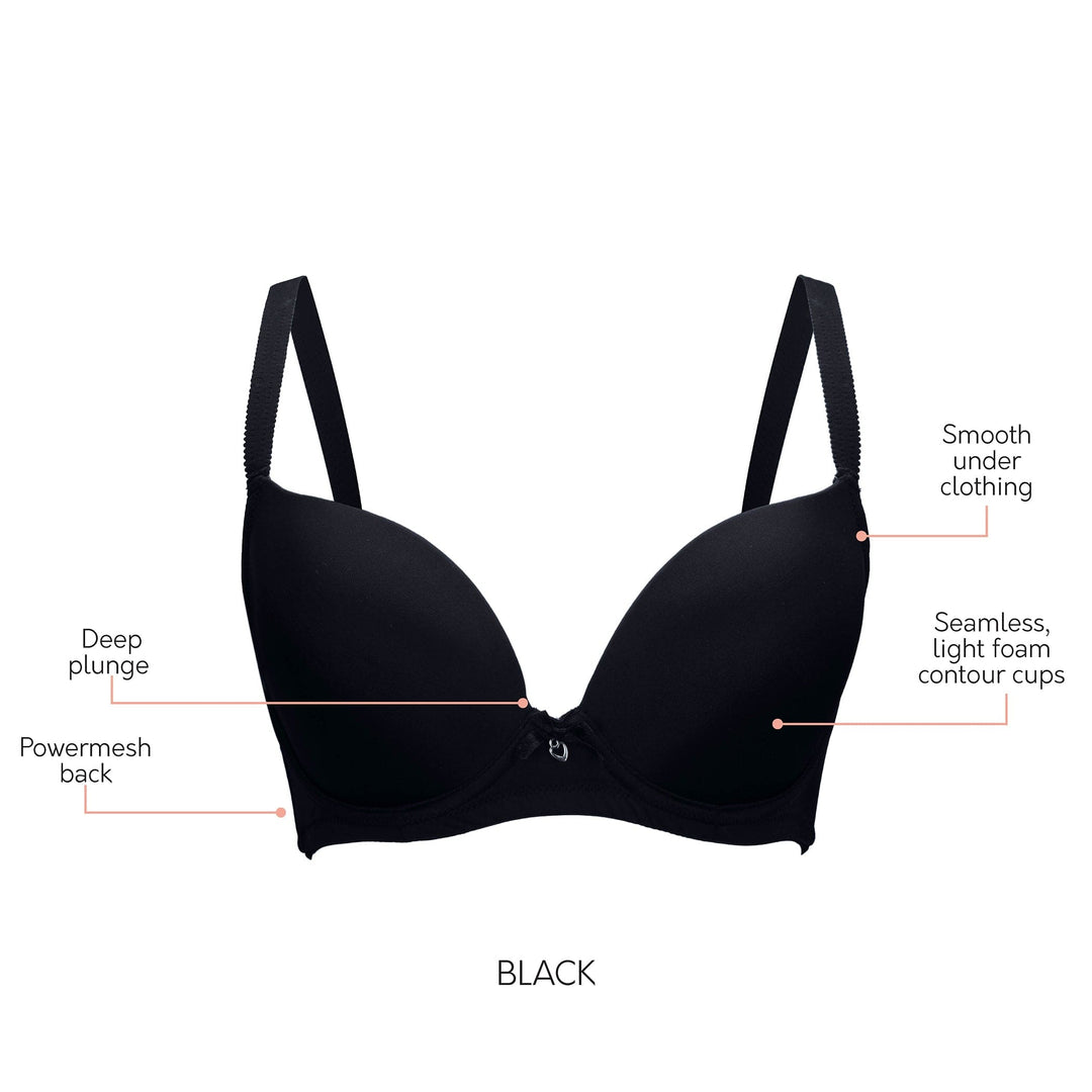 PARFAIT JEANIE PLUNGE MOLDED BRA BLACK