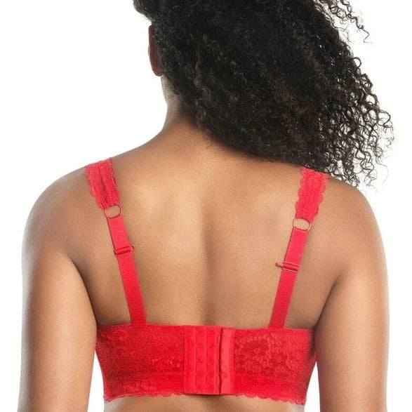 PARFAIT ADRIANA WIRE-FREE LACE BRALETTE RACING RED
