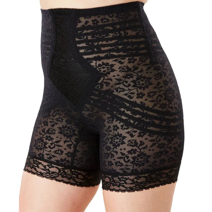 RAGO NO ROLL HIGH WAIST LACE THIGH SLIMMER W/ ETRA FIRM SUPPORT