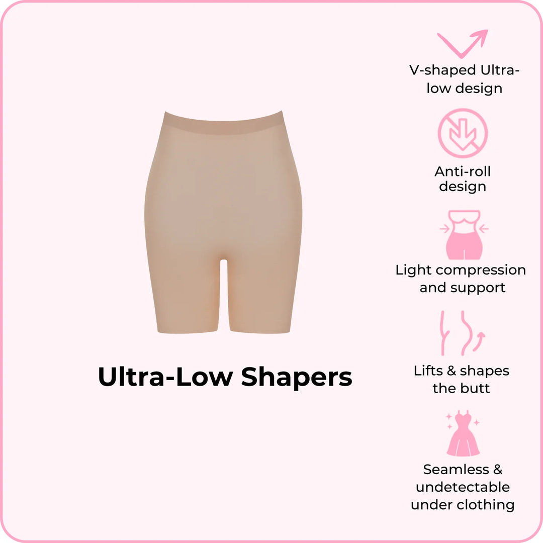 BOOMBA ULTRA-LOW BACK SHAPER SHORTS