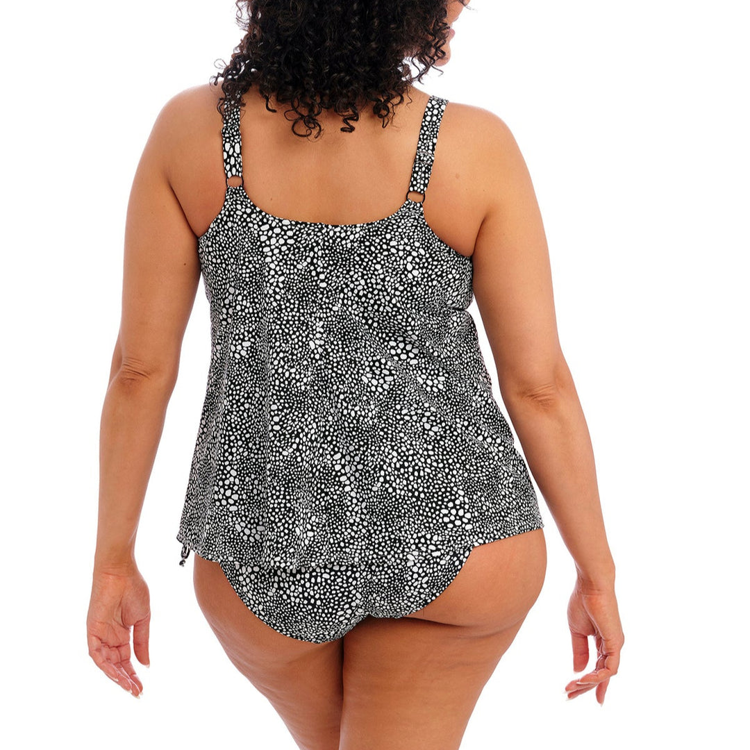 ELOMI PEBBLE COVE BLACK NON WIRED MOULDED TANKINI TOP US 20