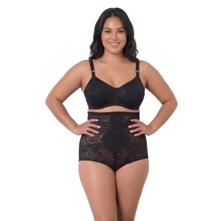 RAGO HIGH WAIST EXTRA FIRM NO ROLL PANTY GIRDLE W/ DETACHABLE GARTER