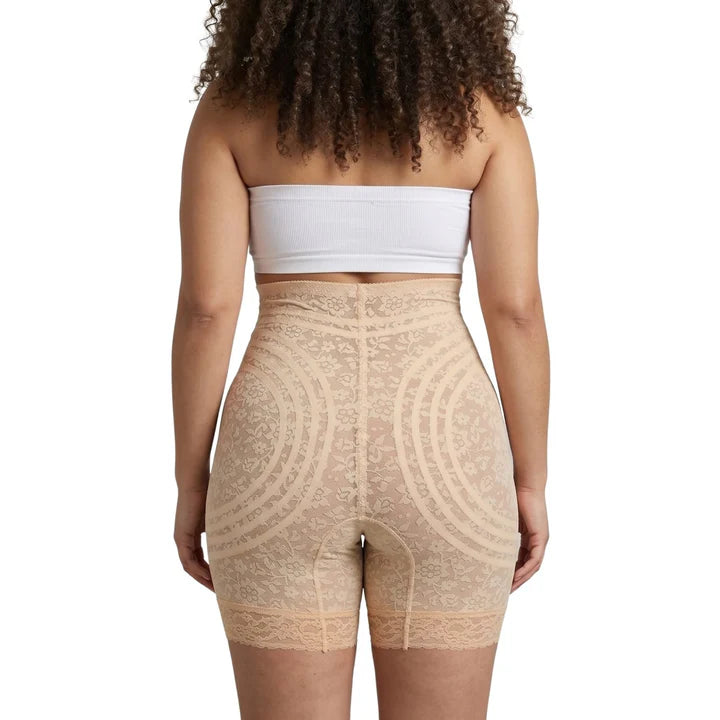 RAGO NO ROLL HIGH WAIST LACE THIGH SLIMMER W/ ETRA FIRM SUPPORT