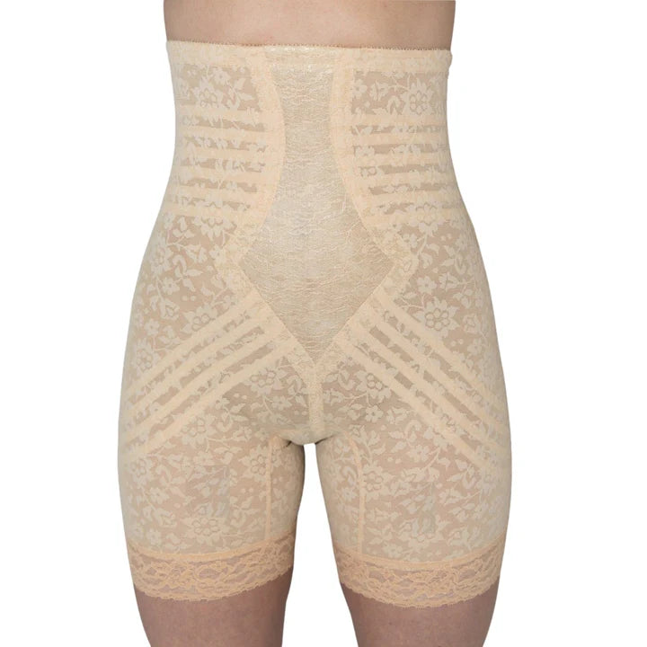 RAGO NO ROLL HIGH WAIST LACE THIGH SLIMMER W/ ETRA FIRM SUPPORT
