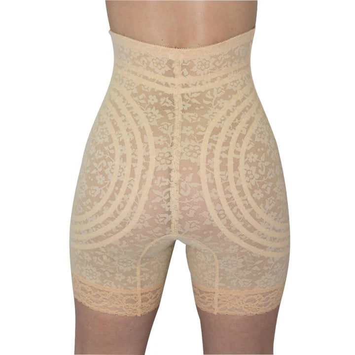 RAGO NO ROLL HIGH WAIST LACE THIGH SLIMMER W/ ETRA FIRM SUPPORT