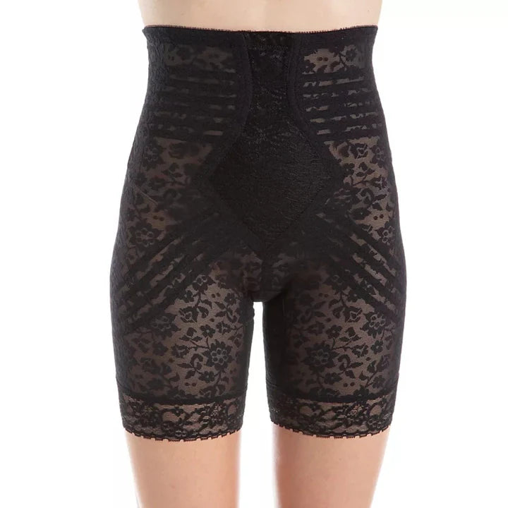 RAGO NO ROLL HIGH WAIST LACE THIGH SLIMMER W/ ETRA FIRM SUPPORT