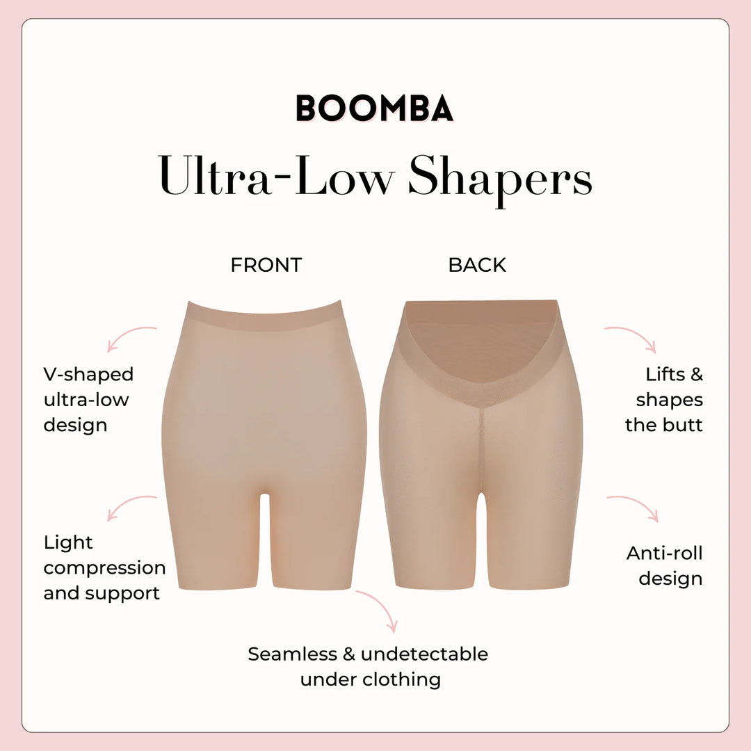 BOOMBA ULTRA-LOW BACK SHAPER SHORTS
