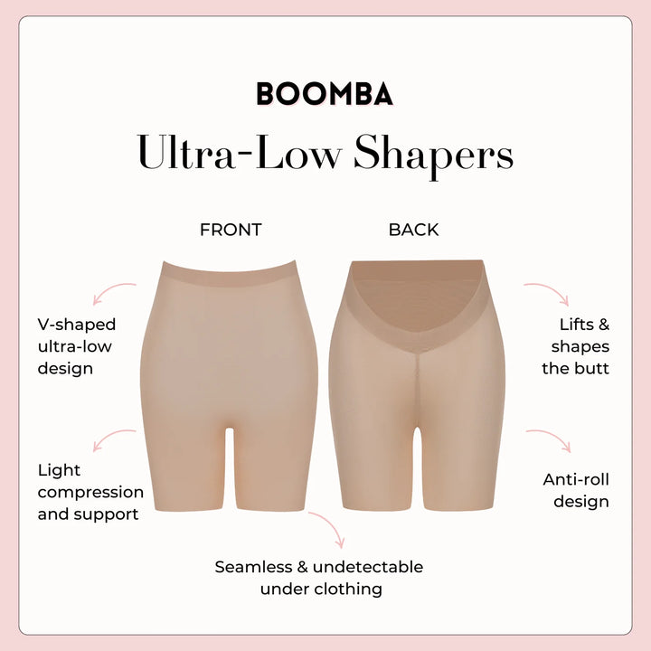 BOOMBA ULTRA-LOW BACK SHAPER SHORTS